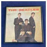 Framed vintage Beatles album cover