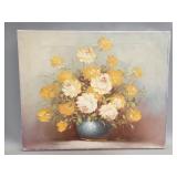 Signed vintage Robert Cox still life oil on canvas