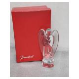 Vintage Baccarat glass angel with folded arms
