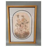 B. Dauman signed etching 'Queen Anne's Lace'
