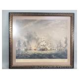 Antique hand colored engraving