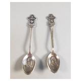 Pair of Rolex silver plate promotional spoons