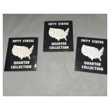 3 Fifty States quarter collection albums