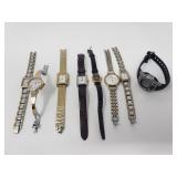 Group of quartz watches, Anne Klein, Timex, etc.