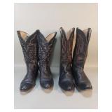 Two pair of cowboy boots, Mexaboot size 29,