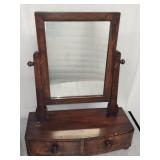 Antique handmade swivel mirror vanity