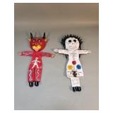 Vintage Mexican Dia de los muertos folk art wall