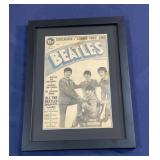 Framed Beatles magazine, number 1 issue
