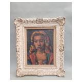 Signed W.R Shugold oil on board portrait