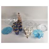 Venetian glass tumblers, glass bowls, etc