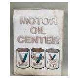 Vintage metal Valvoline Motor Oil advertisement