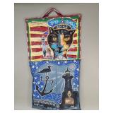 Konstantin Bokov mixed media on denin 'socks' of