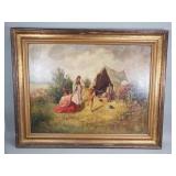 Vintage signed oil on canvas