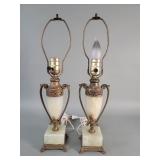 Pair of vintage neoclassical style onyx and