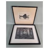 Stanley Wingate Woodward etching, S Diaz