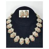 Vintage Coro necklace and earring set