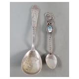Pair of vintage silver spoons