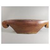 Vintage hand carved wood slit drum