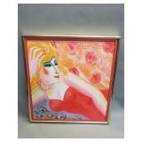 Signed Earl Lindeman 'Roses and Pearls' oil on