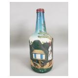 Vintage hand painted decanter missing stopper