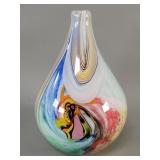 Murano style hand blown art glass vase