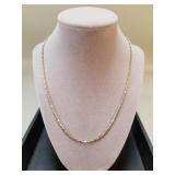 14k Italian dash-and-dot chain necklace