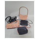 Group of fabric and faux leather designer style