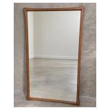 Mid century modern walnut wall mirror