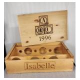 1996 Isabelle ABC wood wine crate