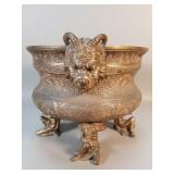 Large Asian bronze tripod censer (incense burner)