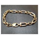 14k gold paperclip style link bracelet