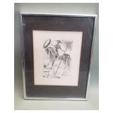 Salvador Dali 'Don Quixote' etching