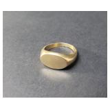 10k yellow gold signet ring