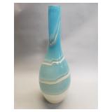 Hand blown glass teardrop vase
