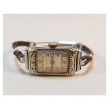 14k white gold Elgin Art Deco ladie's w