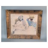 Vintage offset lithograph after Paul Gauguin's