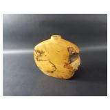 Signed burlwood vase