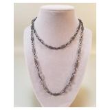 Mexican sterling silver filigree link necklace