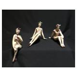 3 Bathing Beauty figures shelf sitters