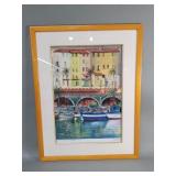 Signed C. Vandelli pastel painting