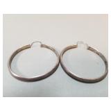 Vintage sterling hoop earrings