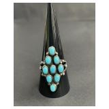 Vintage sterling silver and turquoise ring