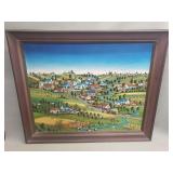 Signed A. Sylvain 'Dagstijd in Vlaanderen' oil o