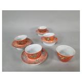 Antique Chinese porcelain coral ground glazed