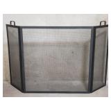 Contemporary metal fire screen