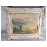 Christian von Schneidau signed antique oil on