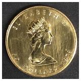 1979 Canada 1oz $50 Gold Maple Leaf coin