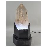 Vintage quartz citrine table lamp