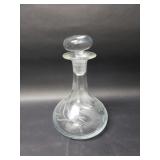 Etched glass decantor