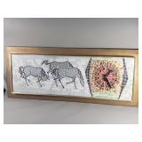 Mid-century mosaic wall clock